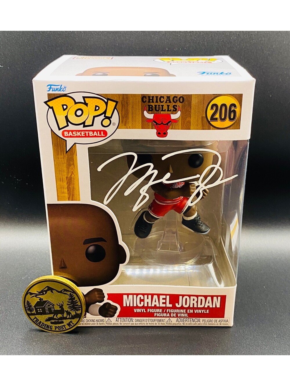 Michael Jordan Signed Funko In Case With COA (Bulls)